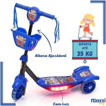 Patinete Azul Infantil Musical Corrida Divertida Cestinha Dm