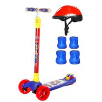 Patinete Azul Patrulha Da Justiça Com Acessórios - Dm Toys
