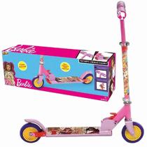 Patinete Barbie c/ 2 Rodas Malibu Com Freio Fun Divirta-se