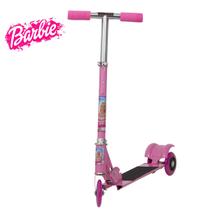 Patinete Barbie Feminino 3 Rodas Rosa Resistente Dobrável