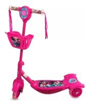 Patinete Cestinha Frozen Infantil com luz - Lahmax