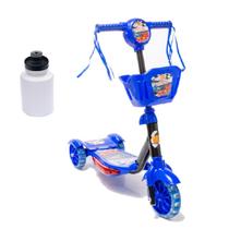 Patinete Com Cesta Infantil Criança 5 6 7 8 Anos + Garrafa