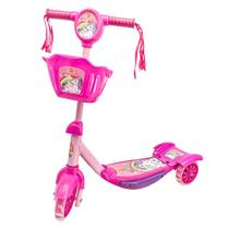 Patinete com cesta unicornio - dm brasil