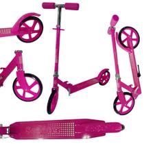 Patinete Crianças Jovens e Adultos Ajustável Rosa 100Kg