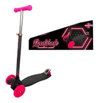 Patinete Dark Laser 3 Rodas Led Neon Suporta 50 Kg Uni Toys