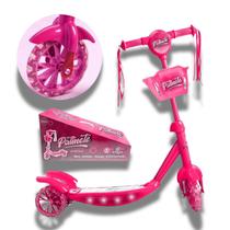 Patinete De 3 Rodas Azul E Rosa Infantil Com Luzes E Música Divertida