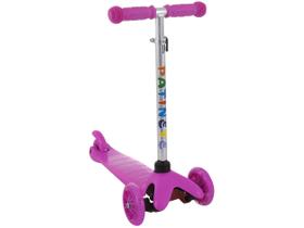 Patinete de metal infantil 03 rodas com luzes led até 40kg