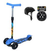 Patinete DM Toys Radical Power Azul Crianças New + Capacete