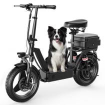 Patinete Elétrico GWEIT Motor 1000W com Assento Dobrável de 14"