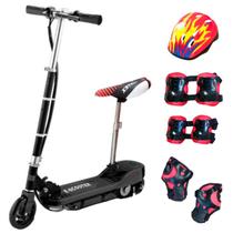 Patinete Elétrico Infantil Criança Motorizado Com Assento 8 km/h Dobrável Scooter Recarregável 120w Com Kit de Proteção - Importway