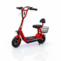 Patinete Elétrico Infantil Homem-Aranha 250W 18km 3 Velocidades Suporta 80kg Autonomia 12km