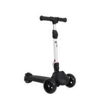 Patinete eletrico infantil led 3 rodas 130w ate 59kg preto