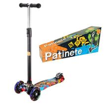 Patinete Flash Radical 3 Rodas Infantil com Luzes DM Toys DMR6862 Colorido