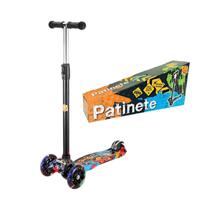 Patinete Flash Radical C/ Altura Ajustavel e Luz nas Rodas DMR6862