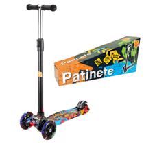 Patinete Flash Radical Trinete 3 Rodas Infantil com Luz DM Toys DMR6862 Colorido