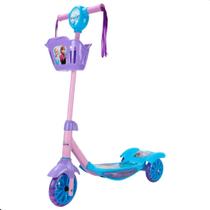 Patinete Frozen Com Som Led E Cestinha DI0023 BBR