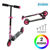 Patinete Frozen Preto e Rosa para Meninas Ajustável - DM Radical