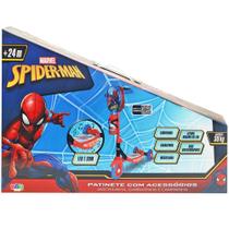 Patinete homem aranha 3 rodas com mochila e garrafinha bbr