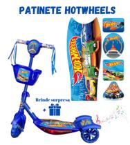 Patinete HOTWHEELS Personalizado Azul Musical + Entrega em todo Brasil