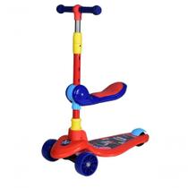 Patinete Infantil 2 em 1 com Assento Rodas com LED Azul Unitoys Patinete Infantil 2 em 1 com Assento Rodas com LED Azul Unitoys