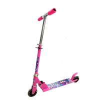 Patinete Infantil 2 Rodas Rosa Menina C/ Luz Alumínio 40kg