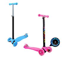 Patinete Infantil 3 Ou 4 Rodas Com Luzes de Led Spin Roller