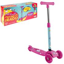 Patinete Infantil 3 Rodas C/ Luz Regula Altura Irado Criança