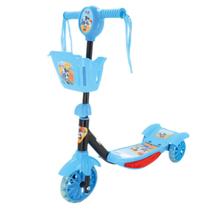 Patinete Infantil 3 Rodas Cestinha Led Som Criança Menino