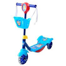 Patinete Infantil 3 Rodas com Cestinha Sonic The Hedgehong Led e Som S006 - BBR Toys