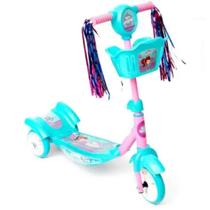 Patinete Infantil 3 Rodas Com Led e Cesta Turma da Aventura