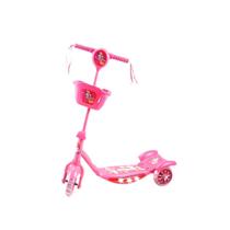 Patinete Infantil 3 Rodas com Luz e Som Rosa