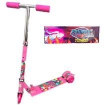 Patinete infantil 3 rodas com som e luz cesto brinquedo