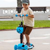 Patinete Infantil 3 Rodas Joaninha 2 Em 1 Com Luz Azul Recreação Aventura Esporte