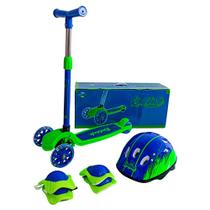 Patinete Infantil 3 Rodas Led Sport Radikale Laranja Verde Unitoys