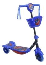 Patinete Infantil 3 Rodas Musical Luz De Led Menino Azul