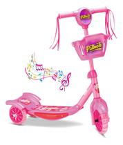 Patinete Infantil 3 Rodas Musical Luzes E Cesto Cor Rosa Segma Toys Patinete Infantil 3 Rodas Musical Luzes E Cesto Cor Rosa Segma Toys