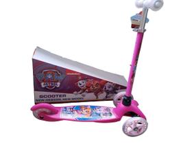 Patinete Infantil 3 Rodas Patrulha Canina rosa