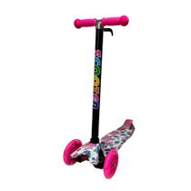 Patinete Infantil 4 Rodas Led Patinete 50kg cor estampada