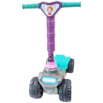 Patinete Infantil 4 rodas Menina Tiffany - 2 a 5 anos - 64cm Altura - 4 Regulagens Altura - Dobrável - Cert.Inmetro