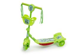 Patinete Infantil ajustável 3 Rodas com Led Som e Cesta Criança Menino Menina Resistente