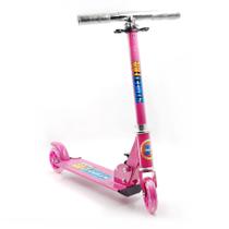 Patinete Infantil Até 50kg Rosa Com Apoio E Ajuste de Altura Menina Feminina Brinquedo - LOTUS