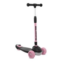 Patinete Infantil Bandeirante Skatenet Led Pro Dobrável Rosa