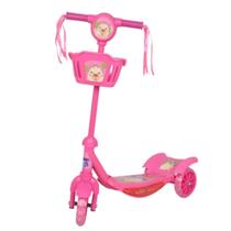 Patinete Infantil C / Cesta Luz E Som Capivara - HK Brinquedos