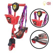 Patinete Infantil com 03 Rodas Vermelho Aventura e Conforto Exploradores - ToyKing