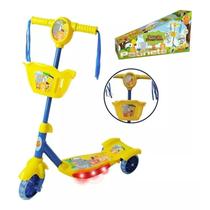 Patinete Infantil Com Cesta E Luz Musical Floresta Divertida