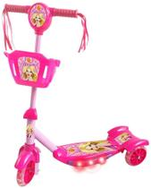 Patinete Infantil Com Cesta Rosa DMR5027 - Dm Toys