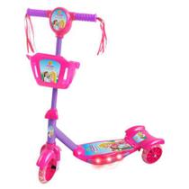 Patinete Infantil Com Cesta Som E Luz 5621 Princesa Belinda - Dm Toys