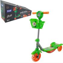 Patinete Infantil Com Cestinha Luz E Som Alien Extreme