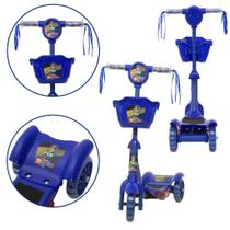 Patinete Infantil Com Cestinha Luz Led Som Mundo de Kaboo Patinete Infantil Com Cestinha Luz Led Som Mundo de Kaboo