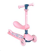 Patinete Infantil Com Led 3 Rodas Crianca Scooter 2in1